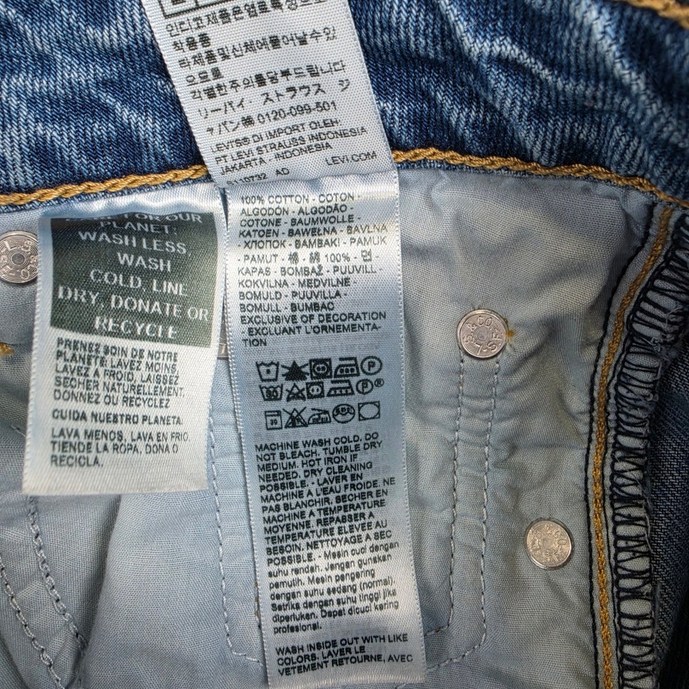 Levis Premium Baggy Dad Barrel Jeans Womens 24 Blue High Rise Relaxed Tapered - Picture 7 of 13